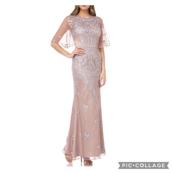 JS Collections Dresses & Skirts - Js Collection floral embroidered evening gown